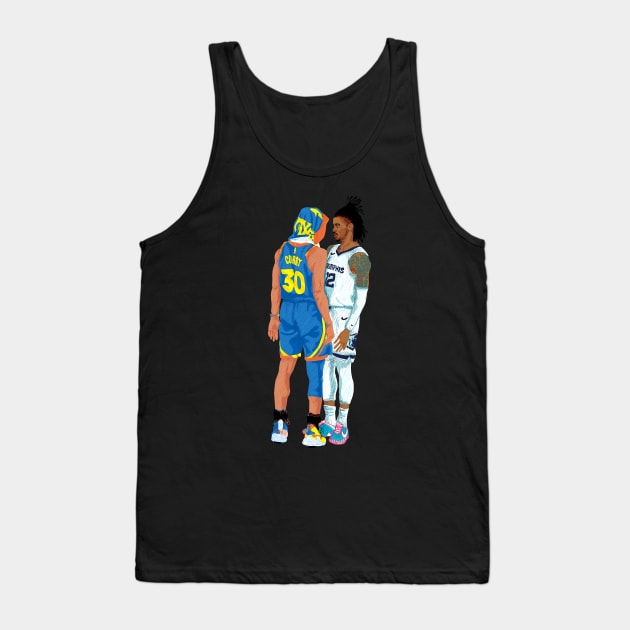 Ja morant x Steph curry - black Tank Top by Mic jr